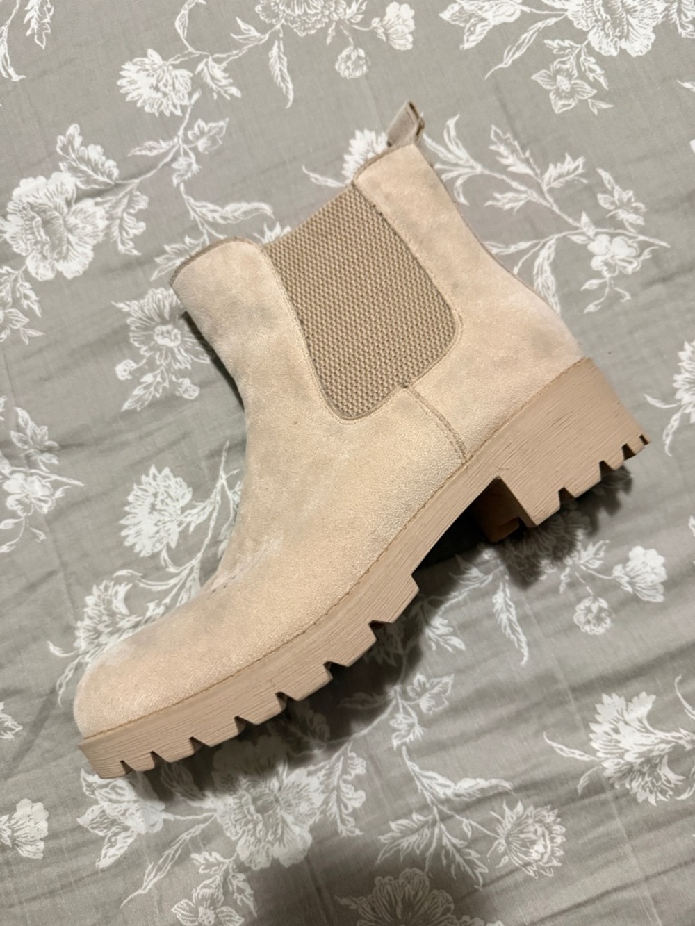 Vepose Chelsea Ankle boot - beige suede